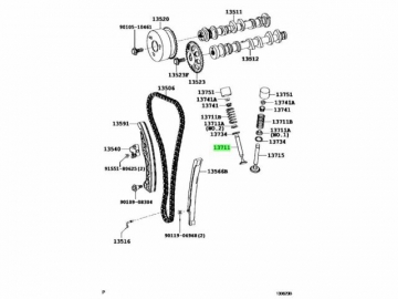 Engine valve 13711-40040 (TOYOTA)