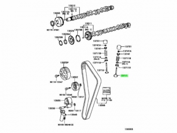 Engine valve 13711-46022 (TOYOTA)