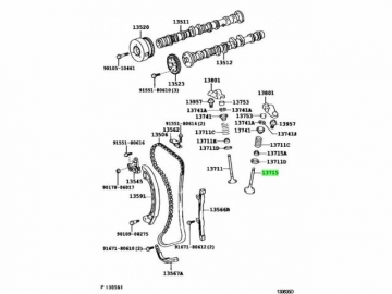 Engine valve 13715-40040 (TOYOTA)
