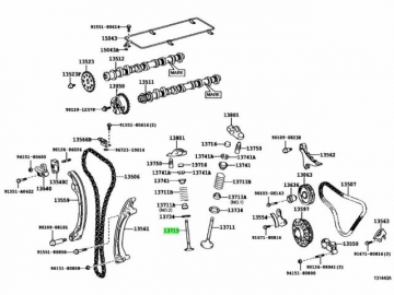 Engine valve 13715-62050 (TOYOTA)