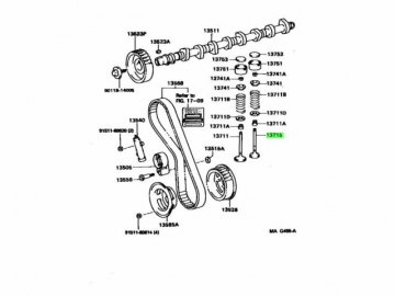Engine valve 13715-67020 (TOYOTA)