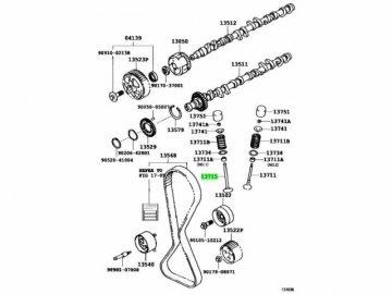 Engine valve 13715-74080 (TOYOTA)