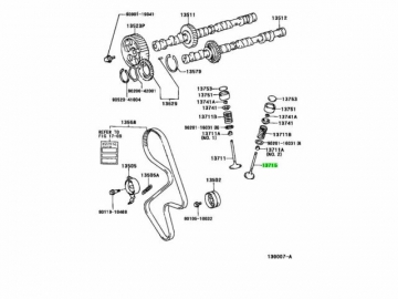 Engine valve 13715-74100 (TOYOTA)
