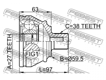 Outer CV Joint 1710-A6 (FEBEST)