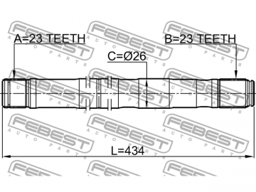 Axle Half Shaft 2112-CMAXLH (FEBEST)