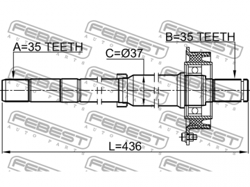 Axle Half Shaft 2112-ESC (FEBEST)