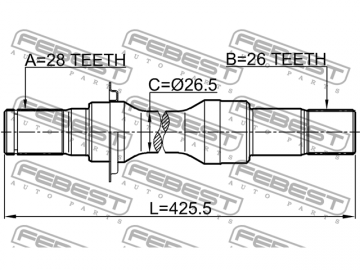 Axle Half Shaft 2112-FOCAU (FEBEST)