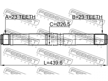 Axle Half Shaft 2112-FOCIIRH (FEBEST)