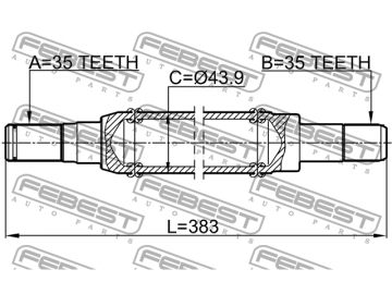 Axle Half Shaft 2112-MONRH (FEBEST)