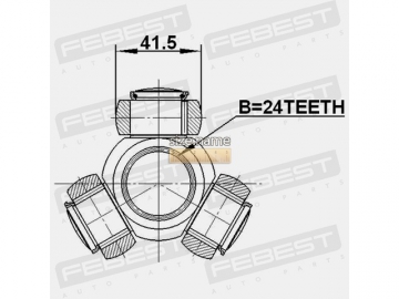 Spider ass'y Slide Joint 2116-TC718TDCI (FEBEST)