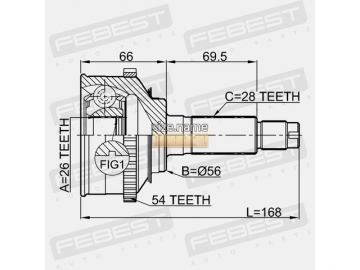Outer CV Joint 2210-016A54 (FEBEST)