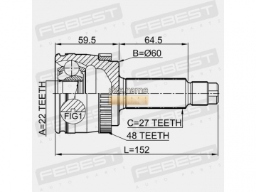 Outer CV Joint 2210-NSPRA48 (FEBEST)