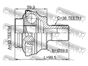 Outer CV Joint 2310-CCR (FEBEST)