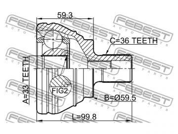 Outer CV Joint 2310-EOS (FEBEST)