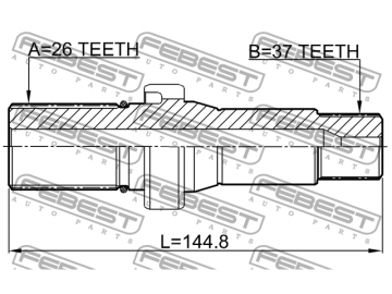 Axle Half Shaft 2312-TRANST5RH (FEBEST)