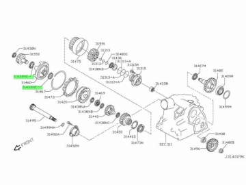 Підшипник 31407-80X09 (NISSAN)