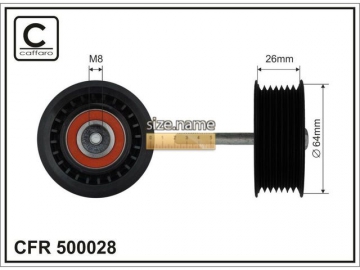 Idler pulley 500028 (Caffaro)