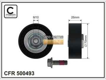 Idler pulley 500493 (Caffaro)