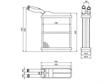 Cabin heater radiator 52134 (NRF)