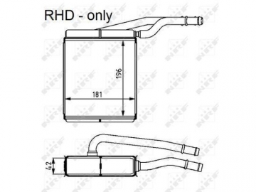 Cabin heater radiator 54226 (NRF)