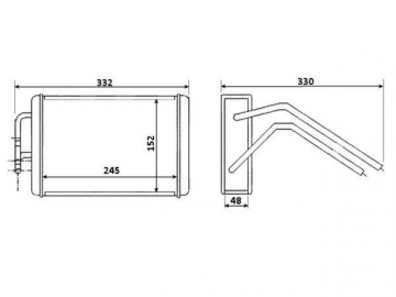 Cabin heater radiator 54232 (NRF)