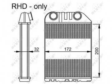 Cabin heater radiator 54286 (NRF)