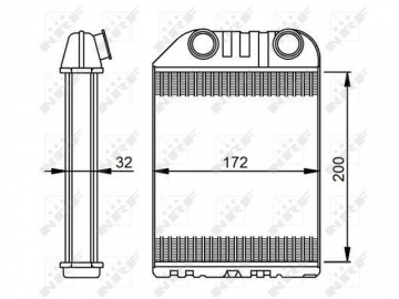 Cabin heater radiator 54287 (NRF)
