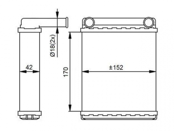 Cabin heater radiator 54306 (NRF)