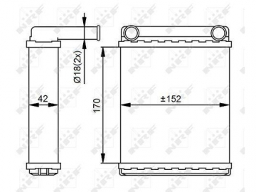 Cabin heater radiator 54306 (NRF)