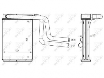 Cabin heater radiator 54330 (NRF)