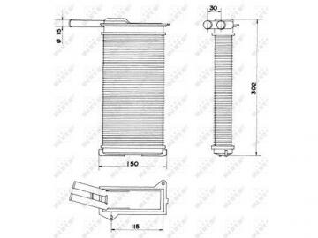Cabin heater radiator 58608 (NRF)