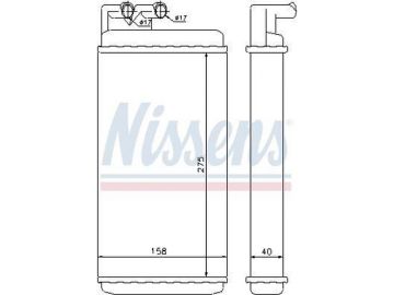 Cabin heater radiator 70220 (Nissens)