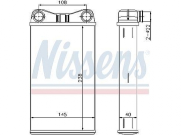 Cabin heater radiator 70227 (Nissens)
