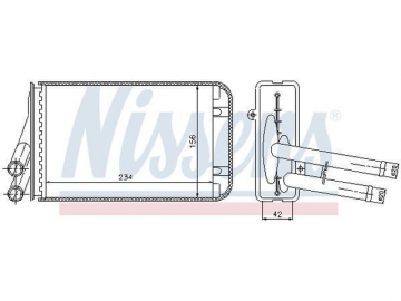 Cabin heater radiator 70229 (Nissens)