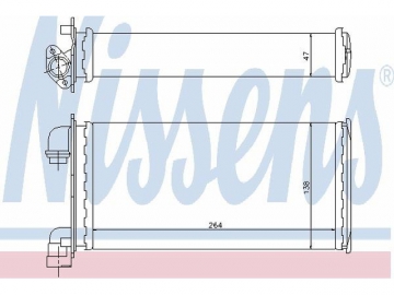Cabin heater radiator 70501 (Nissens)