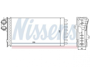 Cabin heater radiator 71145 (Nissens)