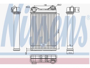 Cabin heater radiator 71445 (Nissens)