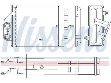 Cabin heater radiator 71453 (Nissens)