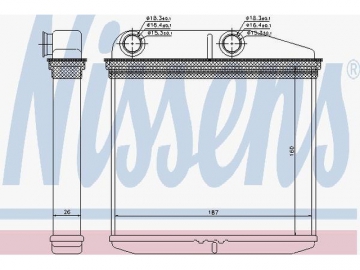 Cabin heater radiator 71456 (Nissens)