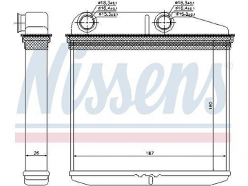 Cabin heater radiator 71456 (Nissens)
