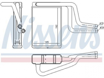 Cabin heater radiator 71744 (Nissens)