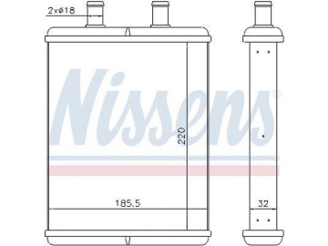 Cabin heater radiator 71817 (Nissens)