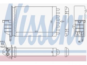 Cabin heater radiator 72019 (Nissens)