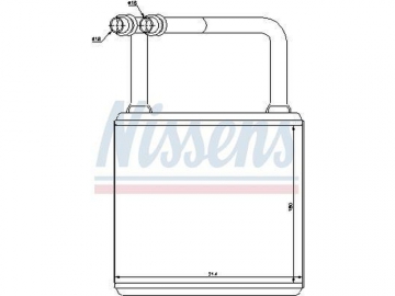 Cabin heater radiator 72029 (Nissens)
