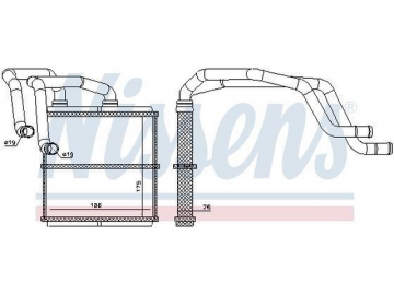 Cabin heater radiator 72216 (Nissens)