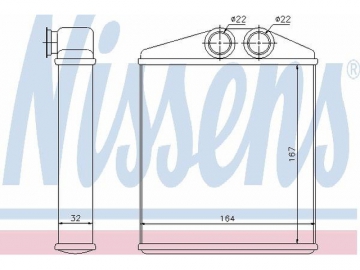 Радіатор обігрівач салону 72661 (Nissens)