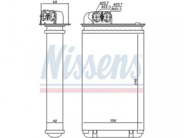 Cabin heater radiator 72936 (Nissens)