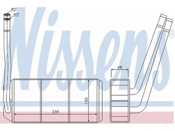 Cabin heater radiator 73001 (Nissens)