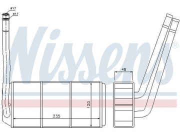 Радиатор печки 73001 (Nissens)