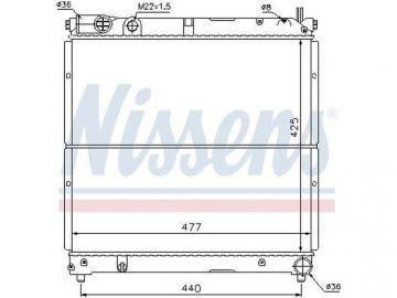 Cabin heater radiator 73001 (Nissens)